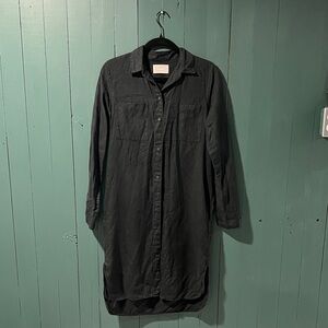 EVERLANE 100% Linen Charcoal Dress